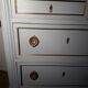 Commode ancienne style Louis XVI peinte dessus marbre