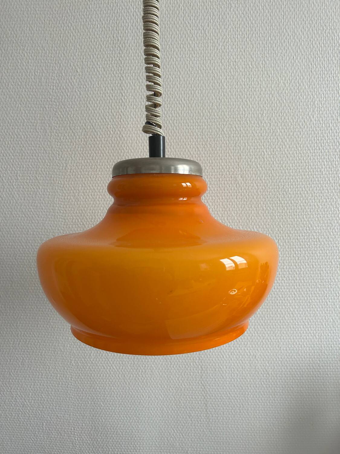 Plafonnier en verre des années 1970