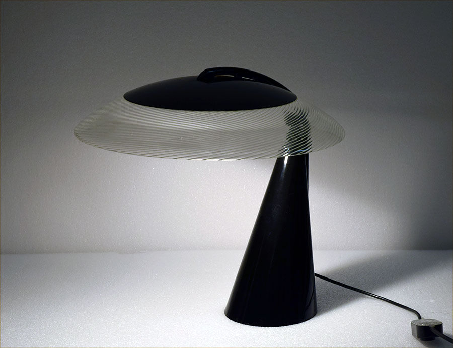 Table lamp in murano glass and metal, 1970s