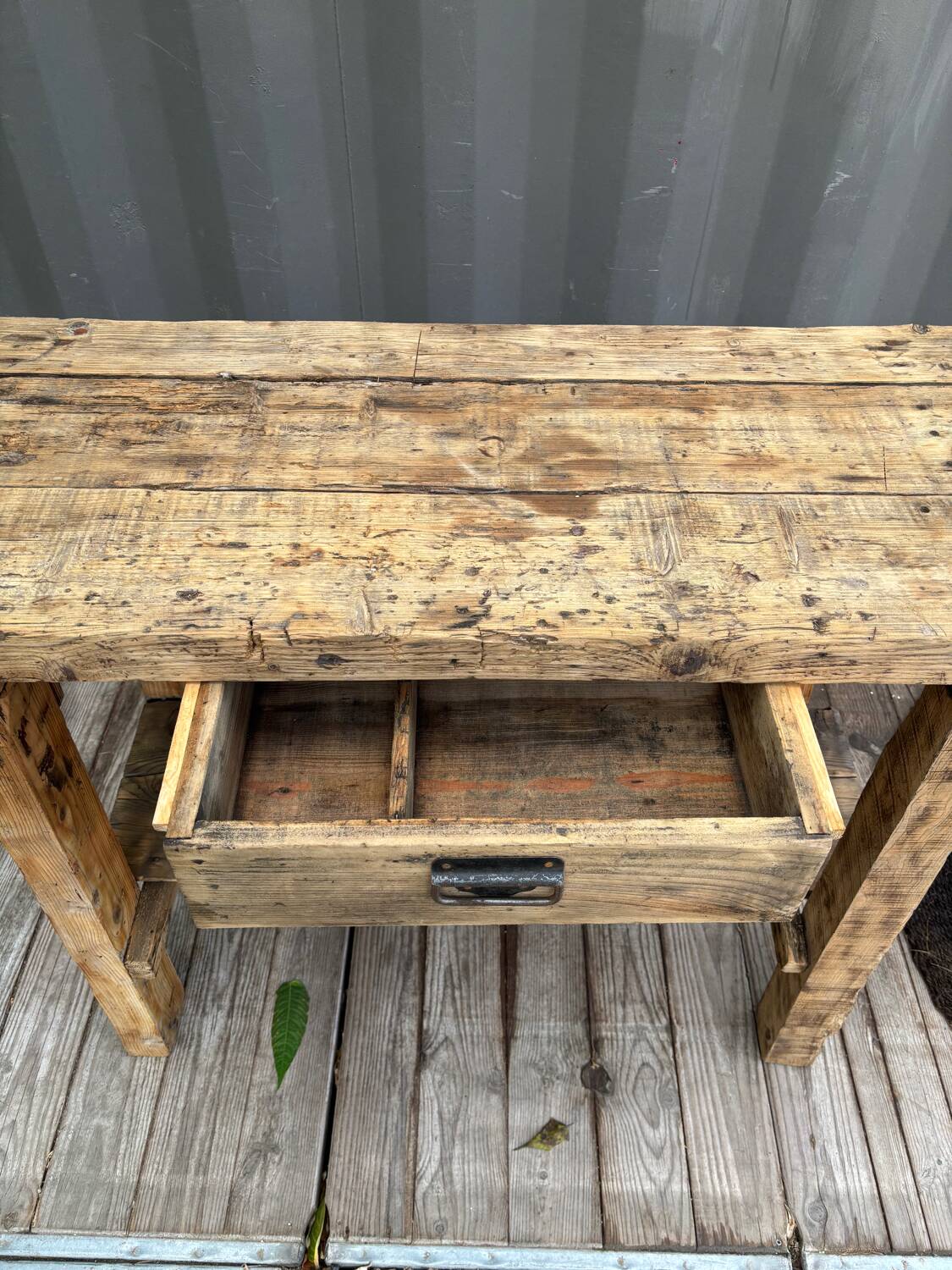Workbench made of old wood