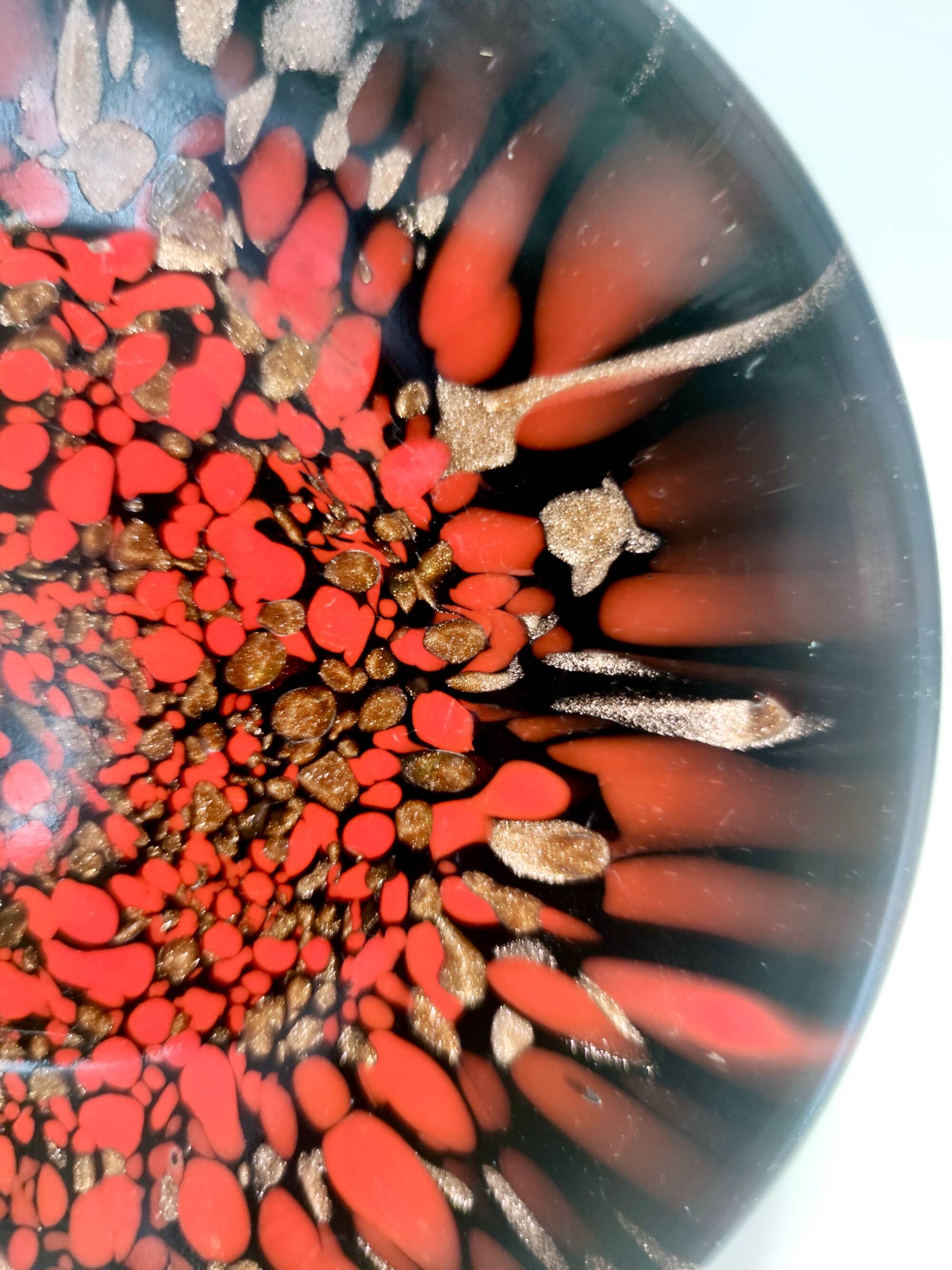 Black and Red Murano Glass Vases by Vincenzo Nason with Bronze Aventurine Glass