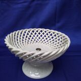 Pair of cut-on-foot in white braided earthenware