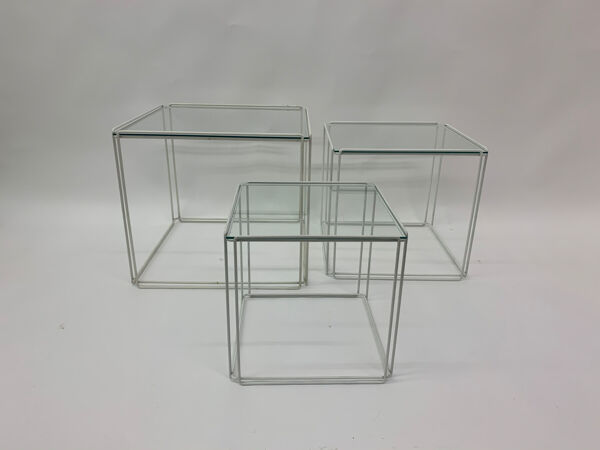 Set de 3 tables gigognes Max Sauze isocele années 1970