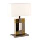 Geometric lamp in silver and gold metal. 1970s.