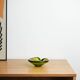 Holmegaard glass platter in olive green, organic form, Danish design, 1970s