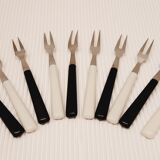 Set 10 cocktail forks 60s