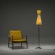 Vintage Floor Filigree Lamp with Fiberglass Shade, Germany, 1950s