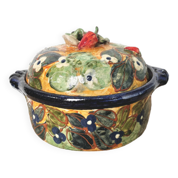 Soupière ancien légumier artisanal