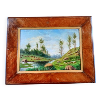 The river - oil on canvas 20th century
