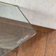 Artelano shelf/console Roche Bobois travertine and glass 1970s