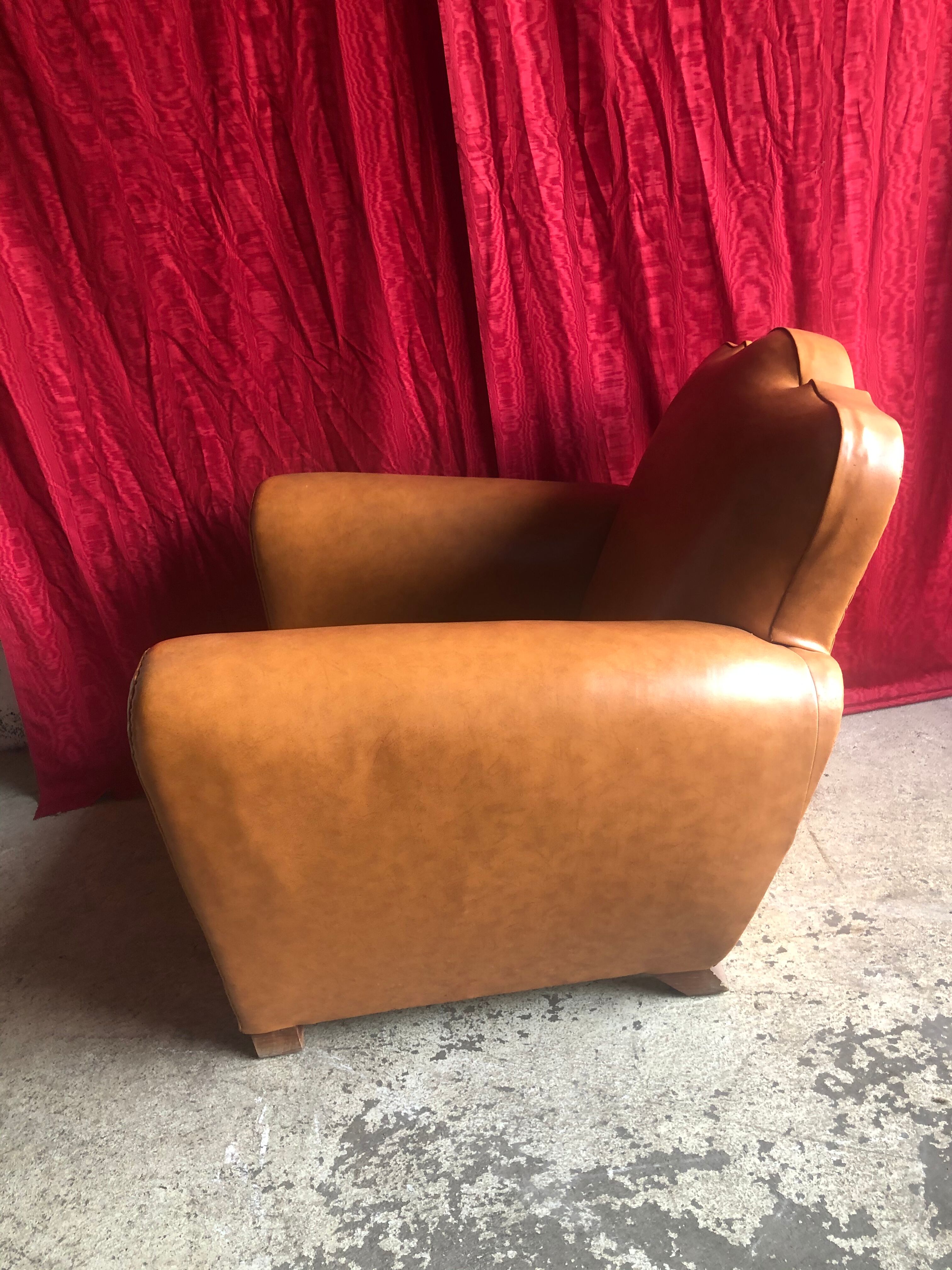Pair of club armchairs