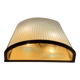 Large heavy glass wall light with a brass frame from the mid-century, 1950s, Italy.