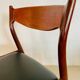 Danish vintage Arne Wahl Iversen teak and leather dining chairs model 26 - 1960s