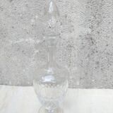 Chiseled glass decanter