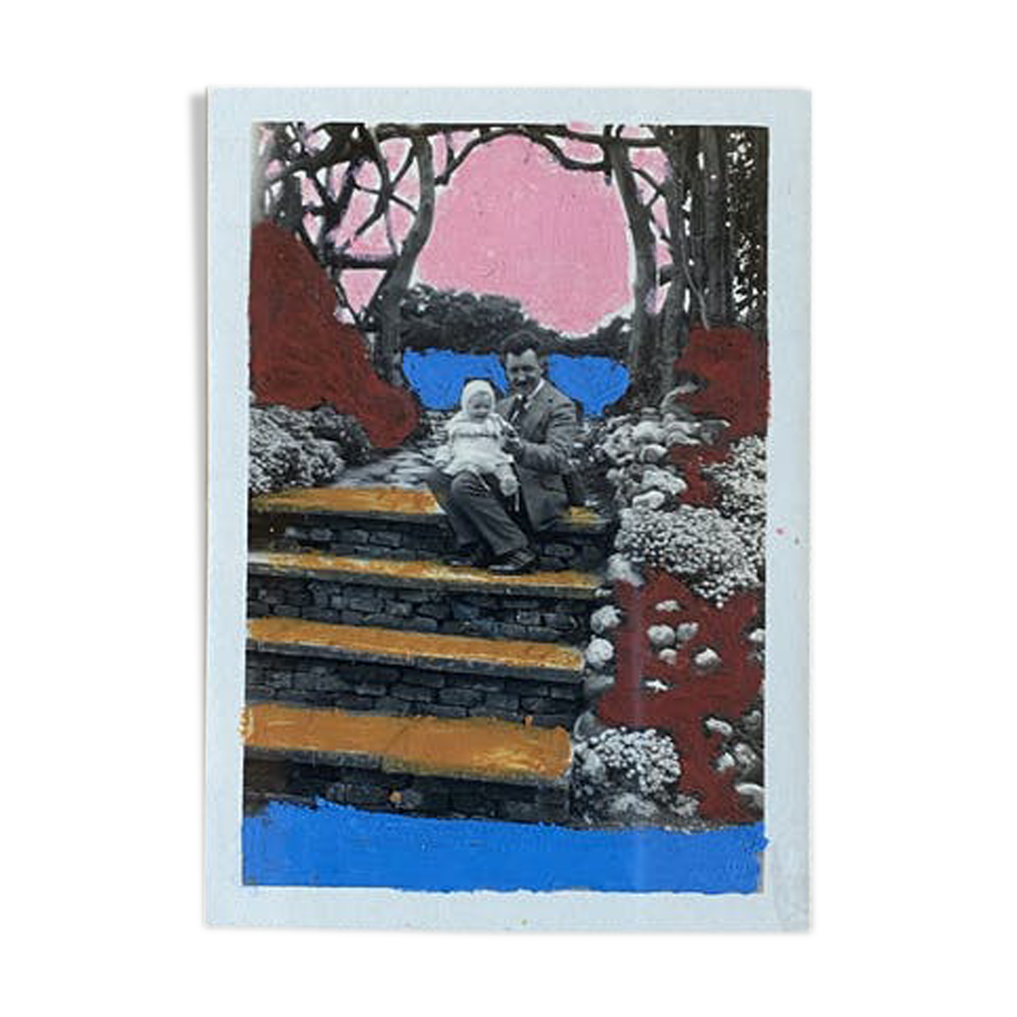 Bold pastels in old photo - Cornwall 1920