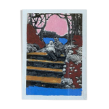 Bold pastels in old photo - Cornwall 1920