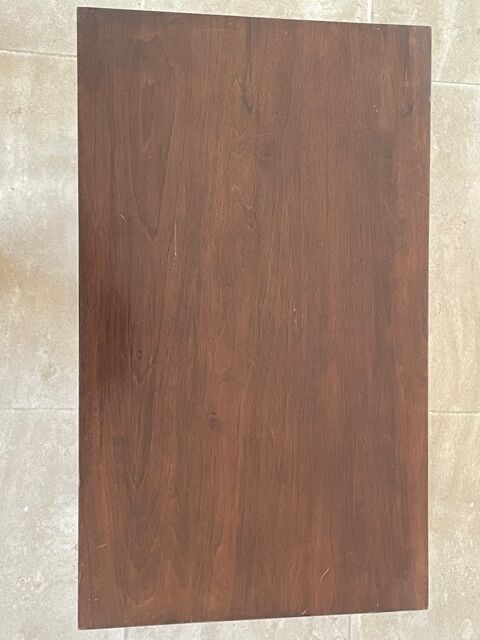 Art Deco pedestal table wood and chrome