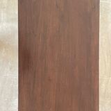 Art Deco pedestal table wood and chrome