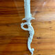 Louis XVI style bronze wall light with white patina