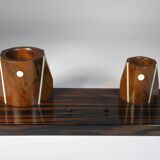 SET DE BUREAU en EBENE de MACASSAR