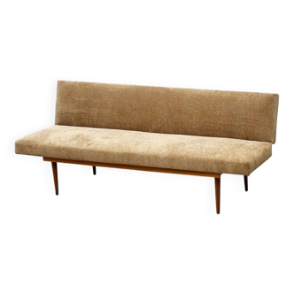 Canapé / lit de repos en bois allemand des années 1970