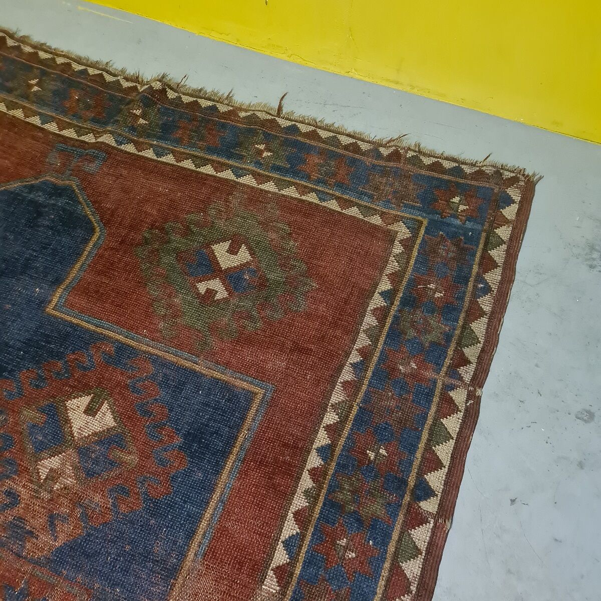 Old Hand Knotted Caucasian Carpet, 1st Half 20th Century.