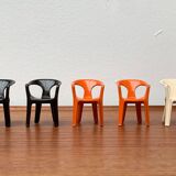 300 Monobloc Decorative Chairs Small by Henry Massonnet for Stamp, France, 1970s, Set of 5