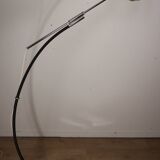 Vintage arc floor lamp with a chrome metal balance, 1970.