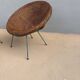 Ensemble vintage en rotin – 2 fauteuils & table basse – Années 60