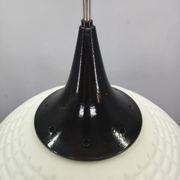 Adjustable Czech Pendant Light, Opaline Glass, 1970s