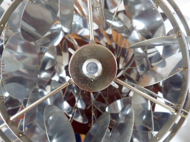 Table lamp silver lozenge and tulip foot, end of the years 70