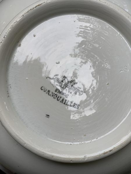 Soupière in earthenware Sarreguemines service Cornwall