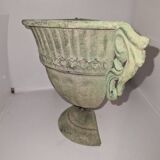 Medici wall vase in patinated iron