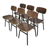 Vintage Industrial School Chairs - STOL Kamnik - 70s Yugoslavia - Set of 6