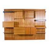 Modular wall system with panels Cado Poul Cadovius teak years 1959
