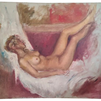 Reverie - pastel attributed to charles vasnier (1873 - 1961)