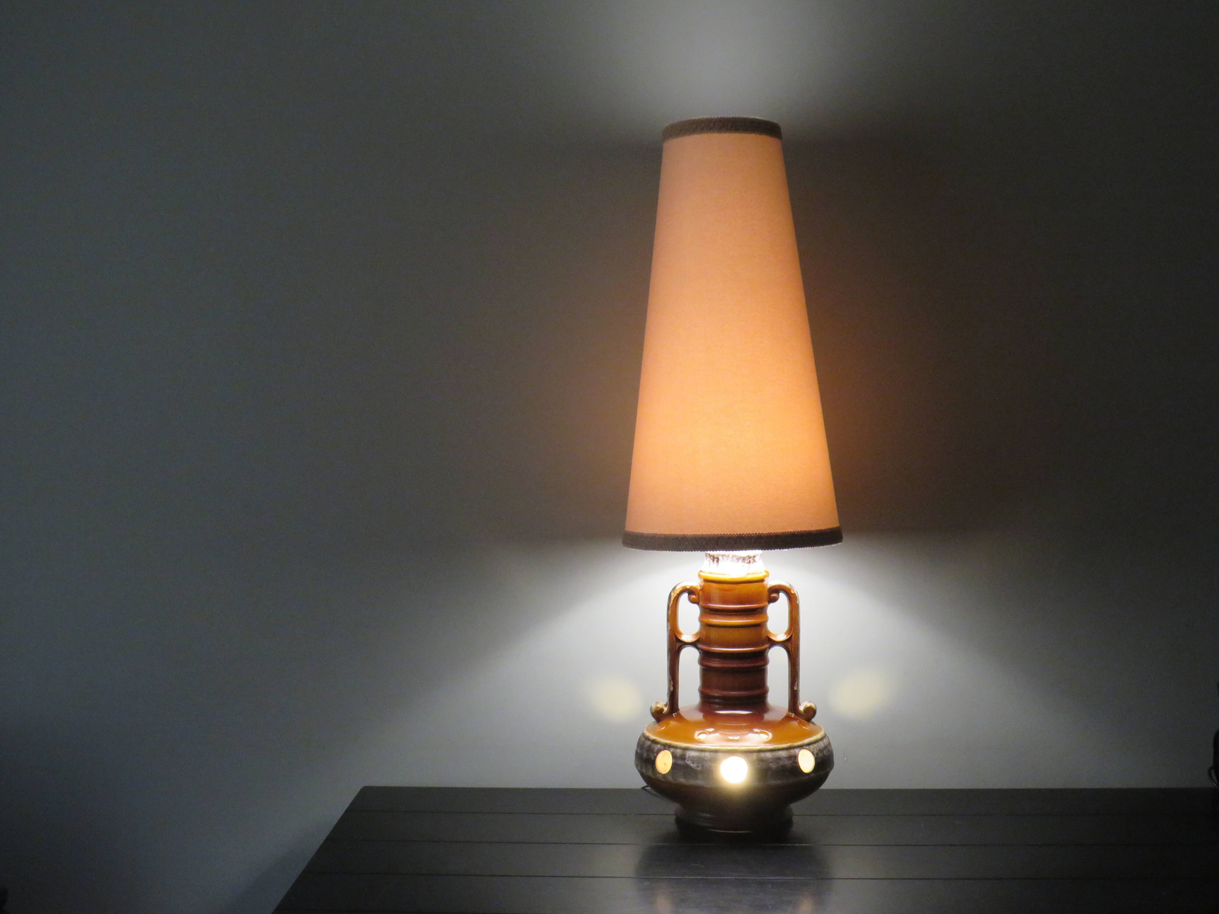 Lampadaire vintage en céramique 1960