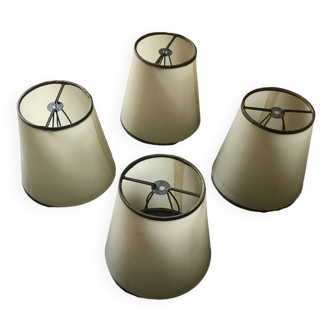 Set of four small vintage lampshades