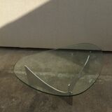 Table basse en verre et métal