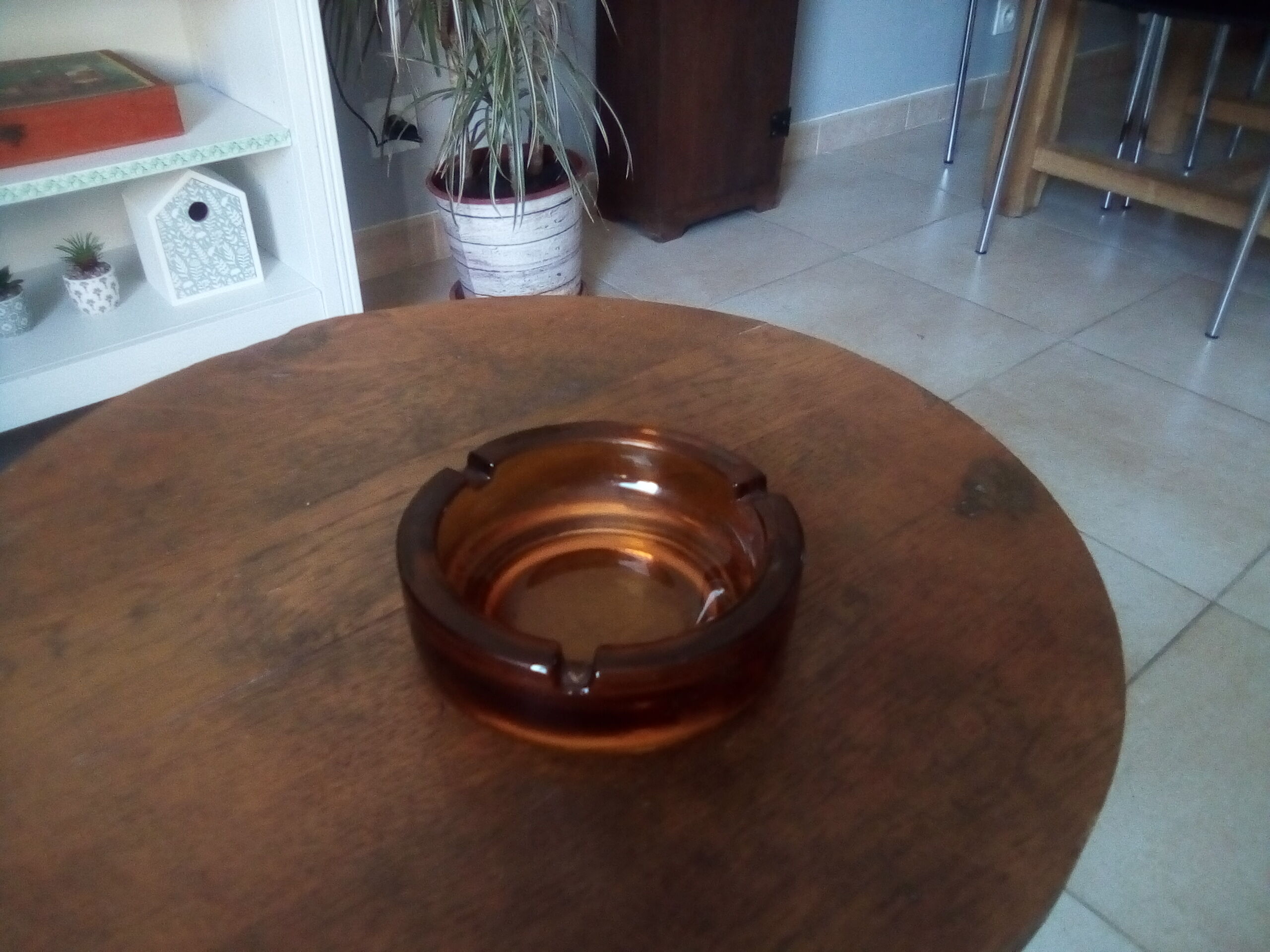 Amber vintage Italian ashtray