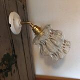 Vintage molded glass wall light