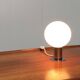 Lampe de table en chrome et verre de l'ère spatiale du milieu du siècle