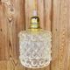 Globe hanging lamp in vintage bubbled molded glass