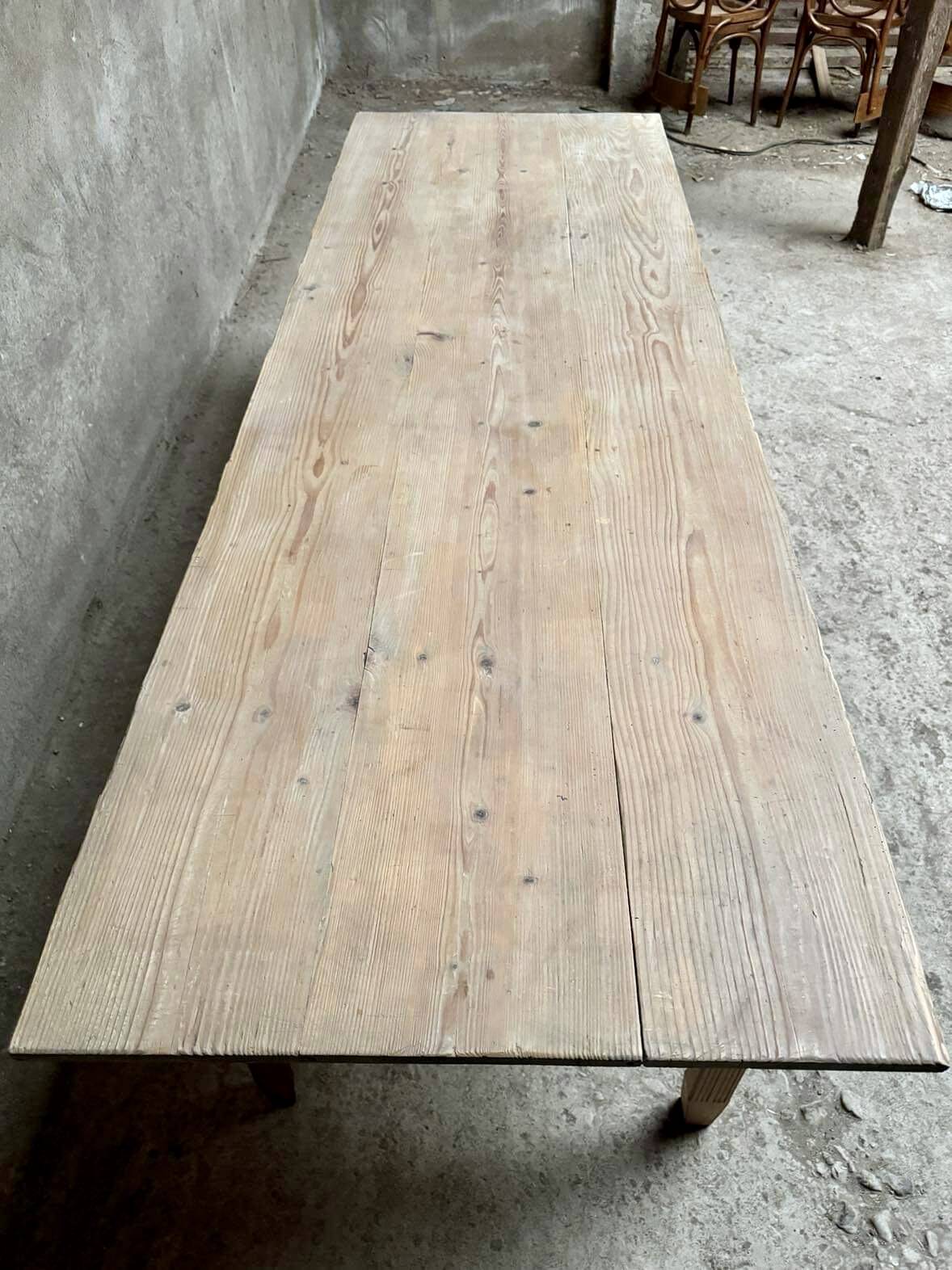 Large farm table solid wood draper table Length 240 cm