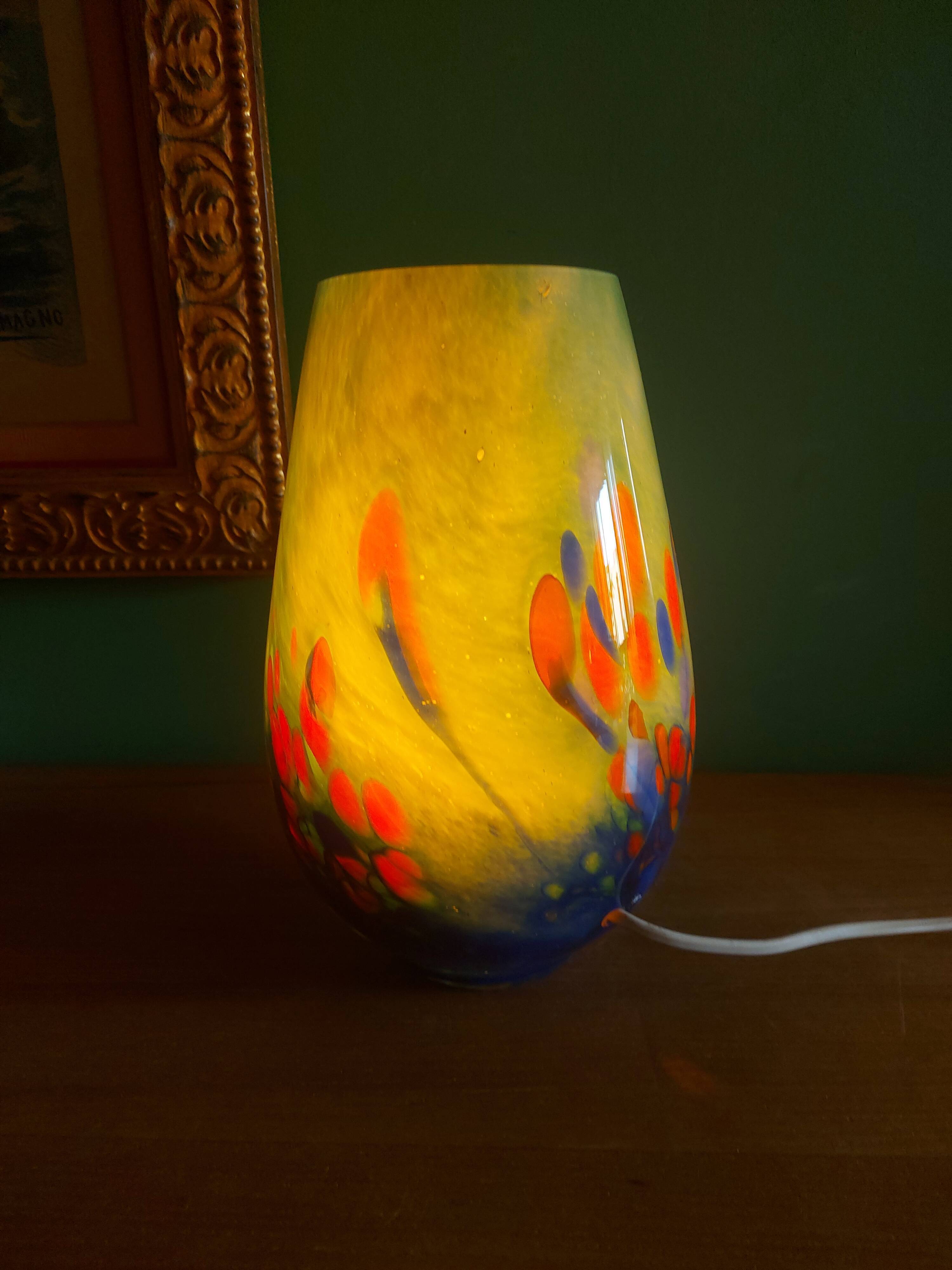 Blown glass lamp soisy, essonne