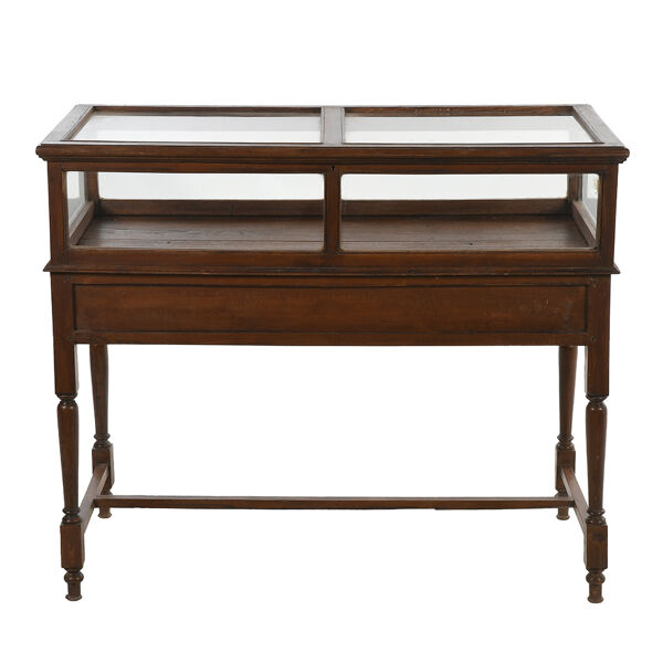 Table vitrine de présentation en bois