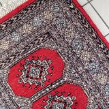 Mid-century vintage Uzbek Bukhara style wool runner 85cm x 241cm (1C1198)