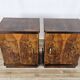 1940 Art Decò nightstands in walnut with door and shelf
