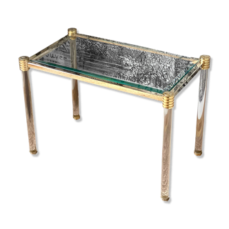 Table d’appoint verre et plexi 1980