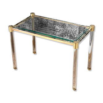 Glass and plexi side table 1980